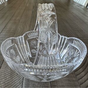Vintage Darlington Lead Crystal Basket